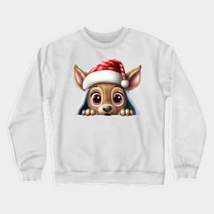 Christmas Peeking Baby Deer Crewneck Sweatshirt